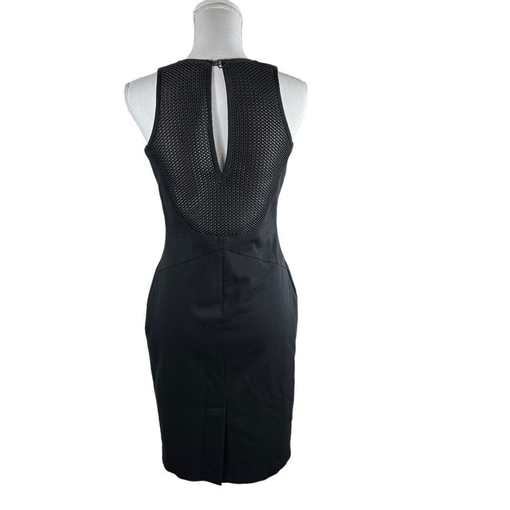 Beatrice B | Made in Italy | Black Sleeveless Mesh Back Knee Length Dress